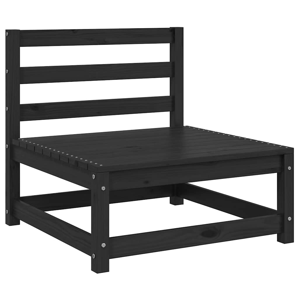 Thumbnail - vidaXL Garten-Mittelsofa Schwarz Massivholz Kiefer