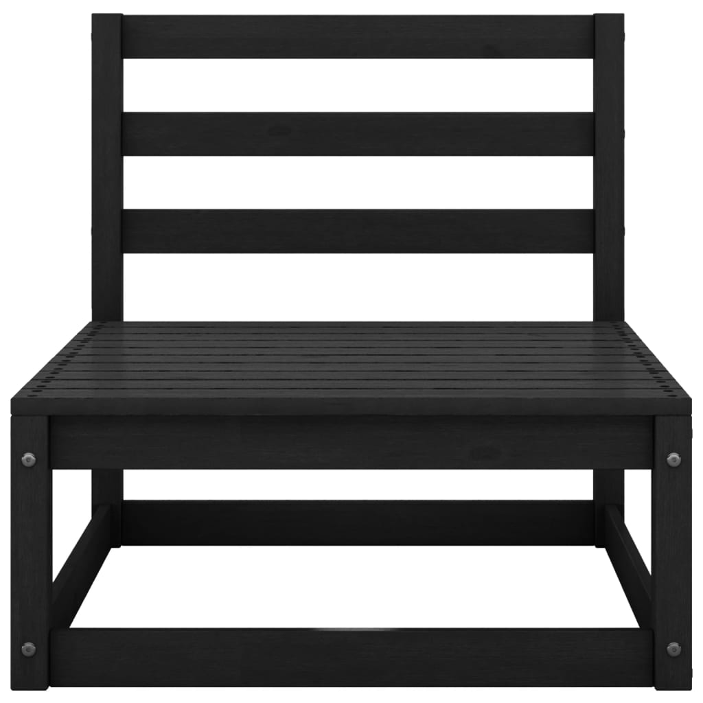 Thumbnail - vidaXL Garten-Mittelsofa Schwarz Massivholz Kiefer