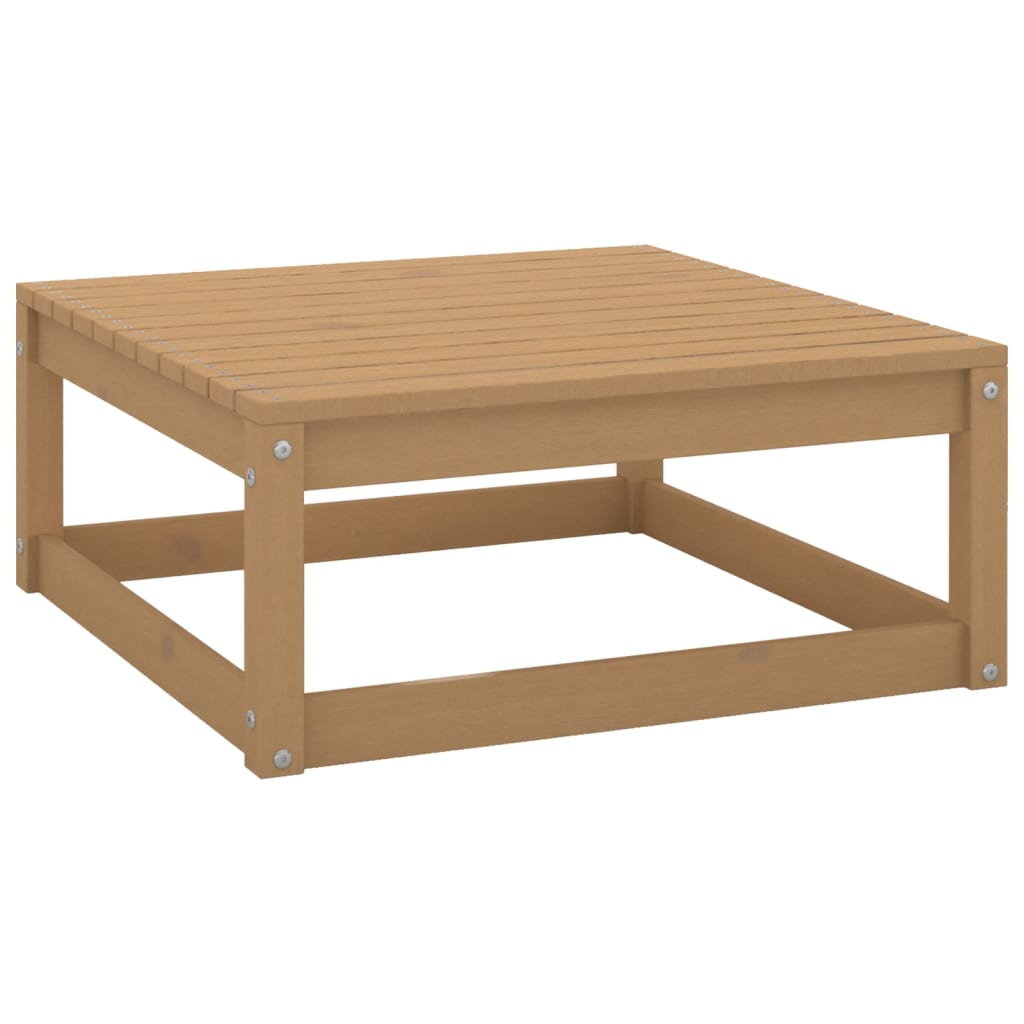 Ogrodowy stołek modułowy, drewno sosnowe, miodowy brąz, 70x70x30 cm