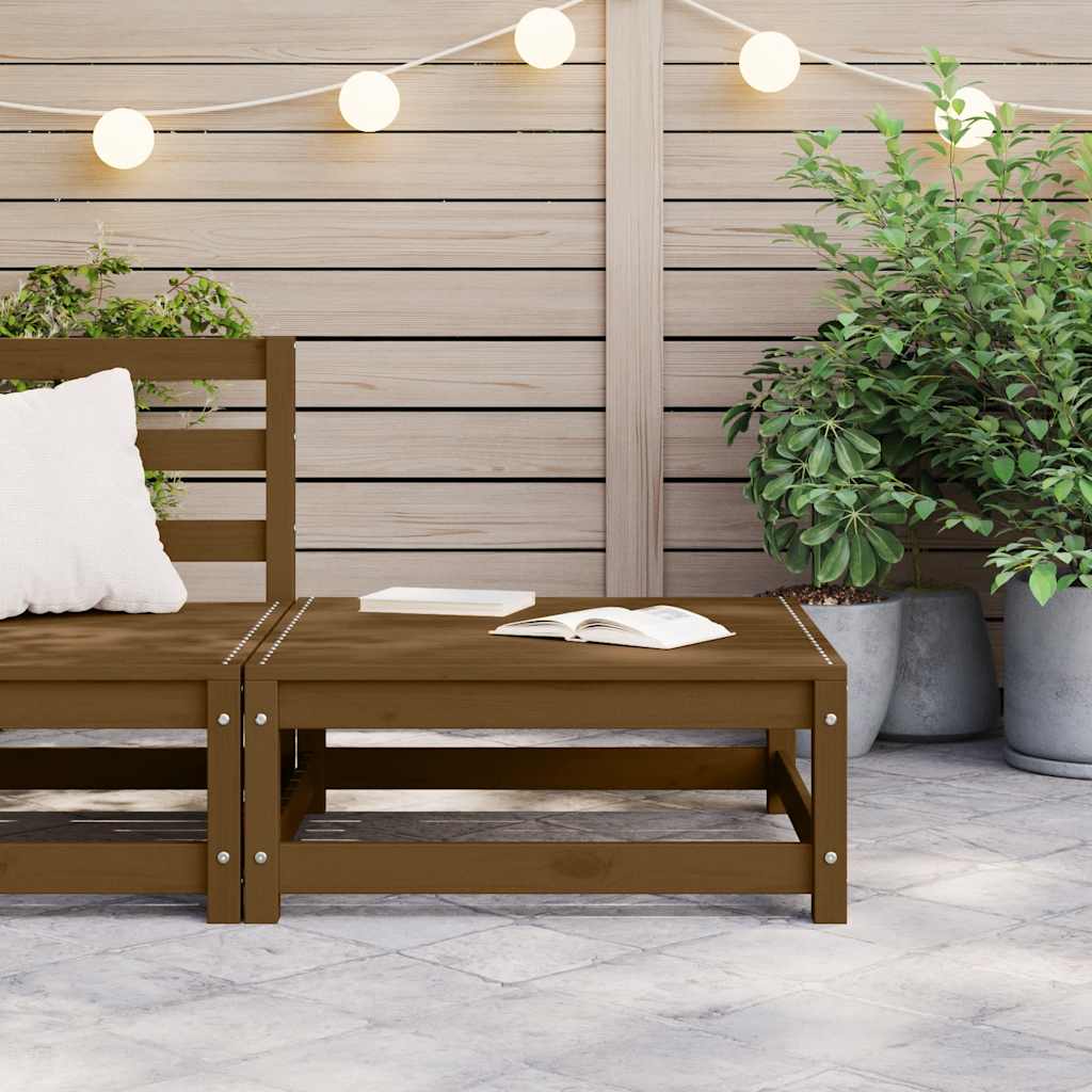 vidaXL Puutarharahi 70x70x30 cm hunajanruskea täysi mänty