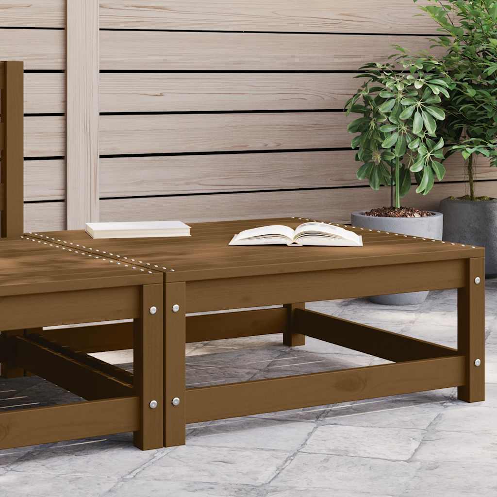 vidaXL Gartenhocker 70x70x30 cm Honigbraun Massivholz Kiefer