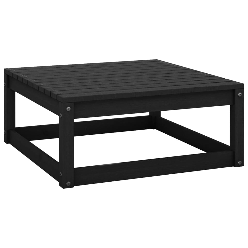 vidaXL Gartenhocker 70x70x30 cm Schwarz Massivholz Kiefer