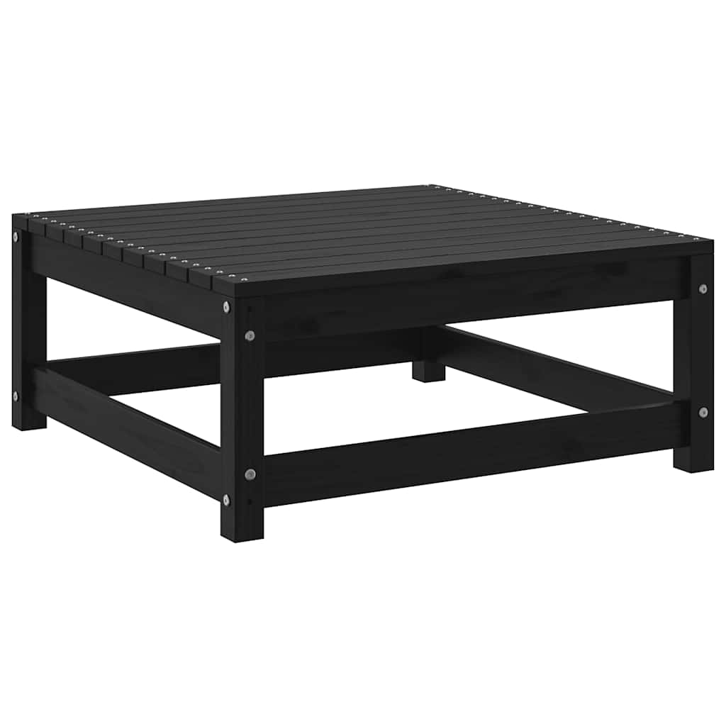 vidaXL Gartenhocker 70x70x30 cm Schwarz Massivholz Kiefer