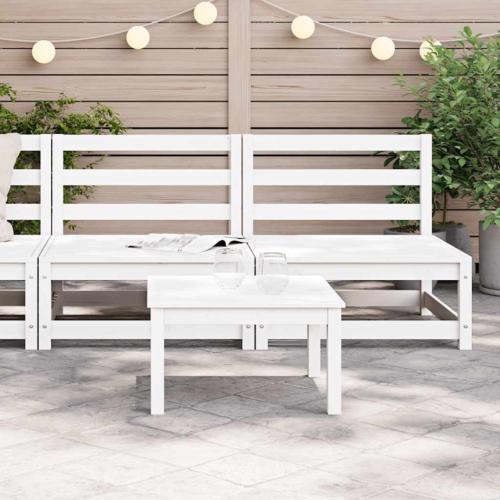 Thumbnail - vidaXL Garten-Mittelsofas 2 Stk. Weiß Kiefer Massivholz