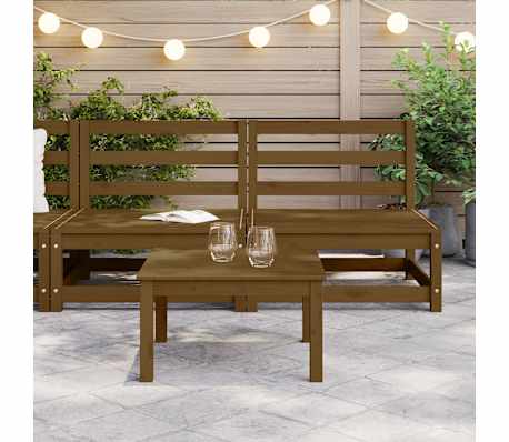 vidaXL Canap&eacute;s centraux de jardin 2 pcs marron miel bois de pin solide