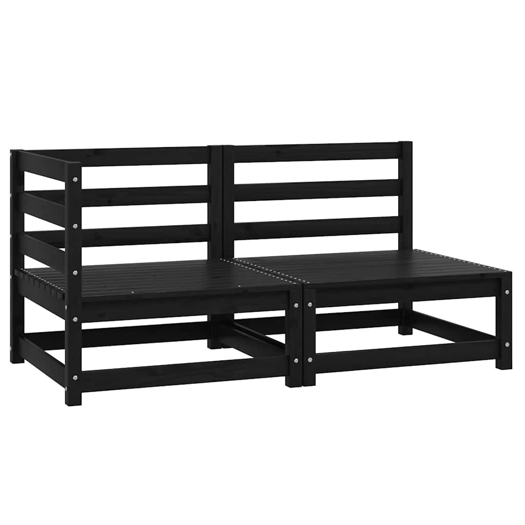 Thumbnail - vidaXL 2-tlg. Garten-Lounge-Set Schwarz Massivholz Kiefer