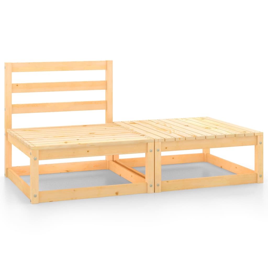 vidaXL 2-tlg. Garten-Lounge-Set Massivholz Kiefer