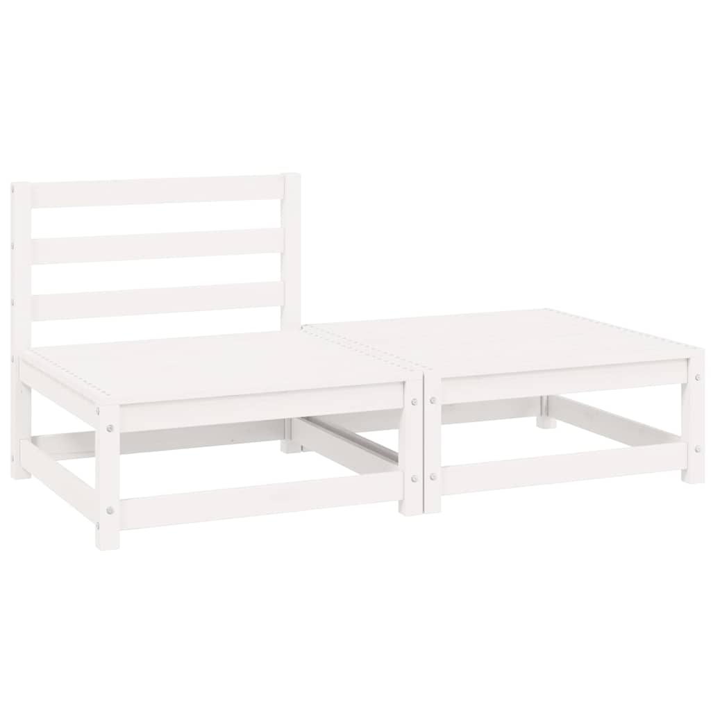 Thumbnail - vidaXL 2-tlg. Garten-Lounge-Set Weiß Kiefer Massivholz