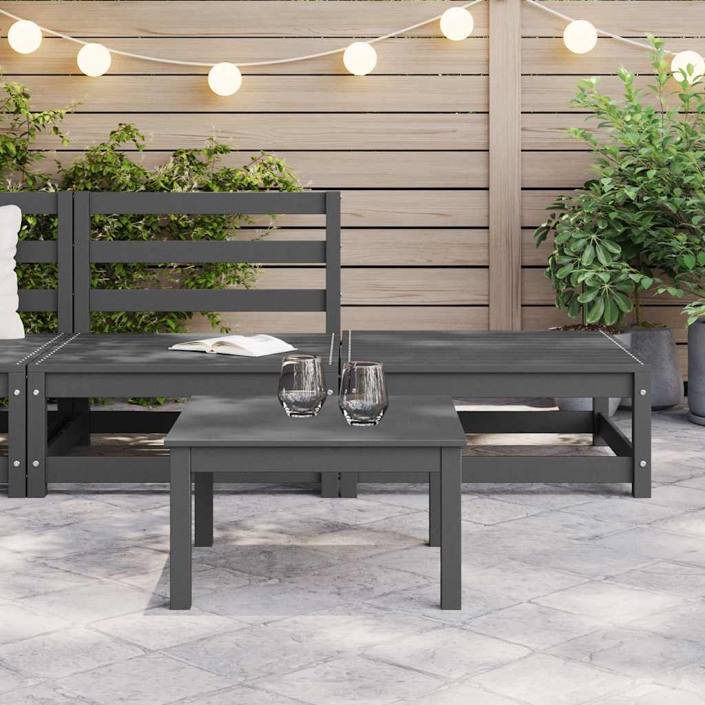vidaXL 2-delige Loungeset massief grenenhout grijs afbeelding