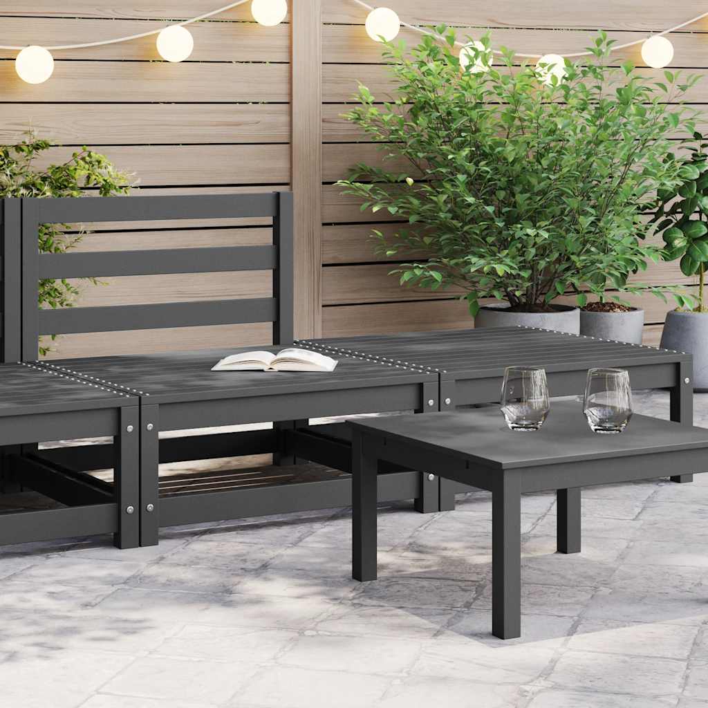 vidaXL Set mobilier de grădină, 2 piese, gri, lemn masiv de pin