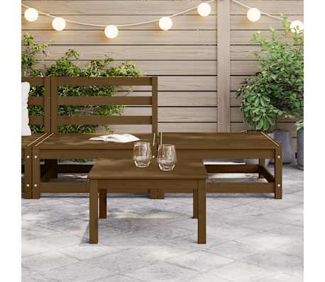 vidaXL Hagesofagruppe 2 deler honningbrun heltre furu