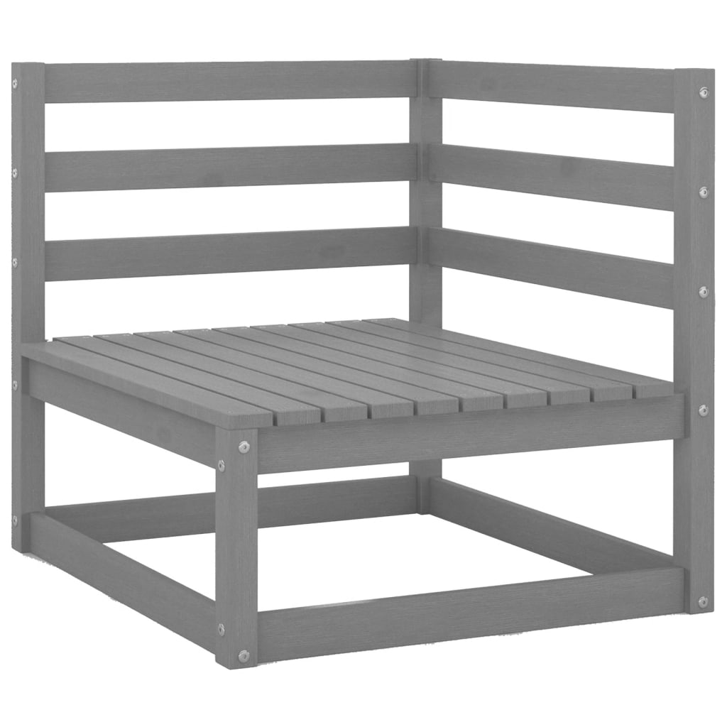 

vidaXL 3-delige Loungeset massief grenenhout grijs