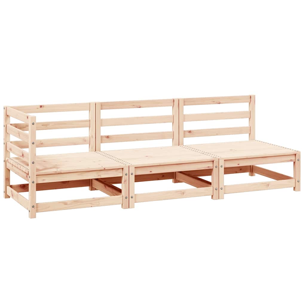Salon de jardin 3 pcs bois de pin massif