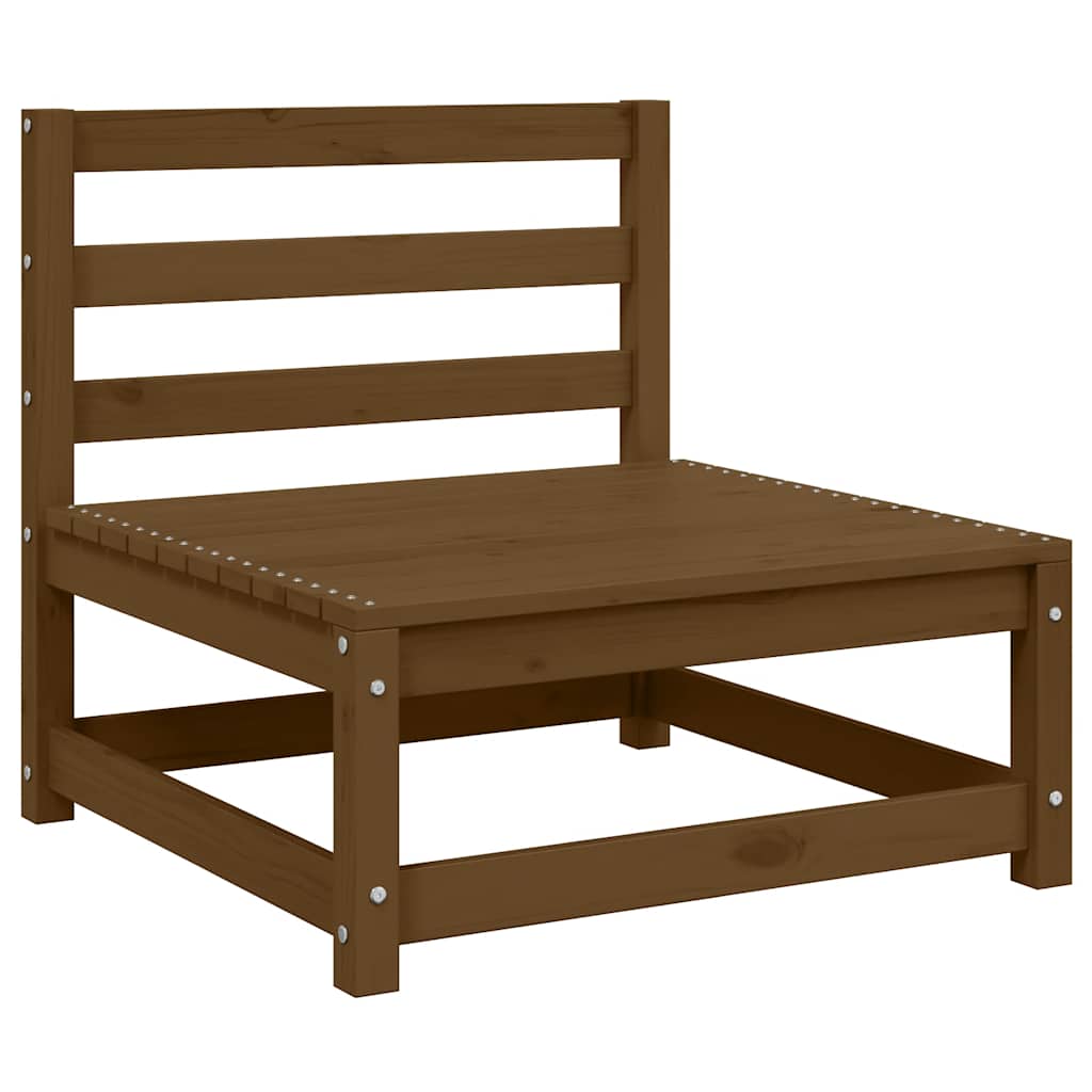 Set mobilier de grădină, 3 piese, maro miere, lemn masiv de pin