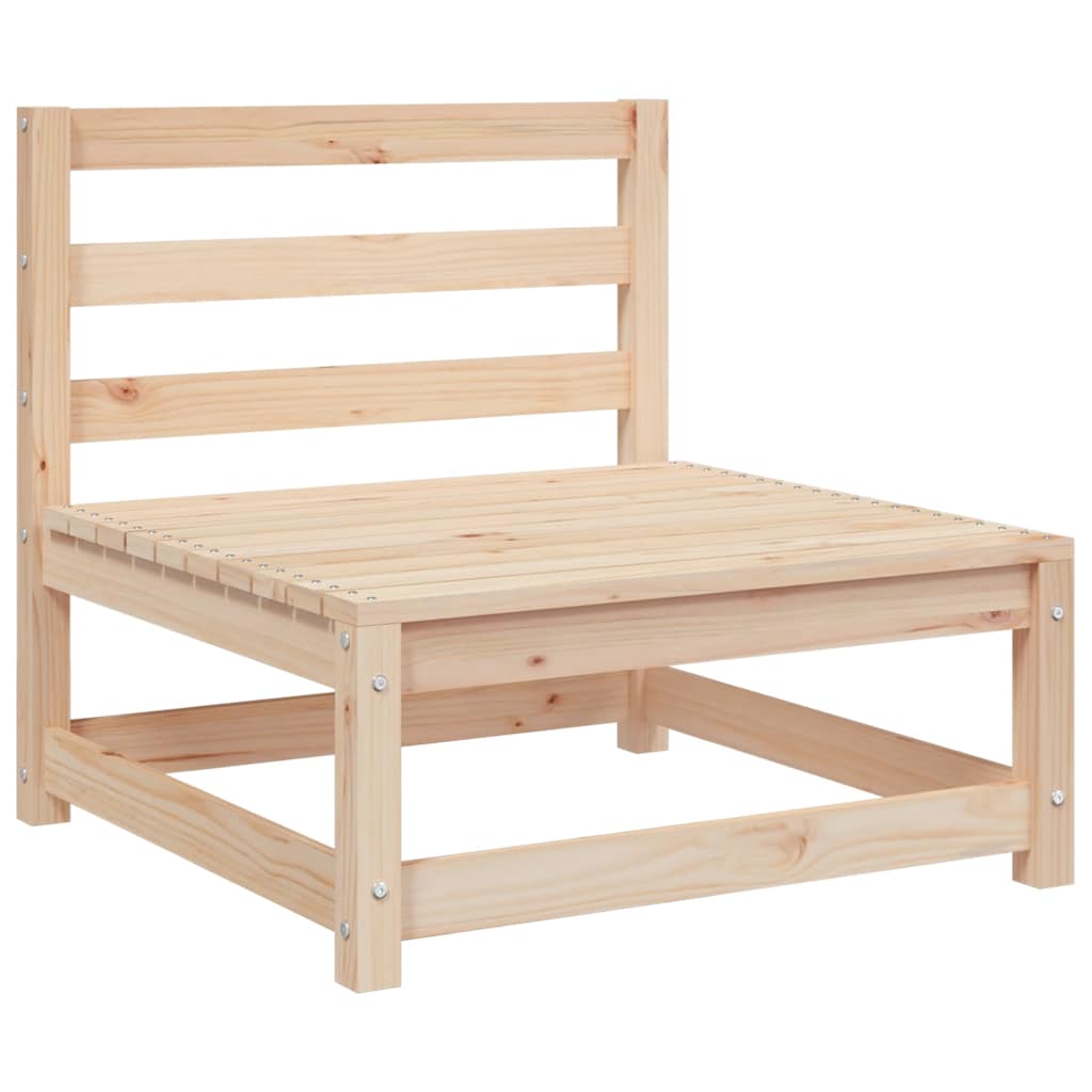 Thumbnail - vidaXL Garten-Mittelsofa mit Grauen Kissen Massivholz Kiefer