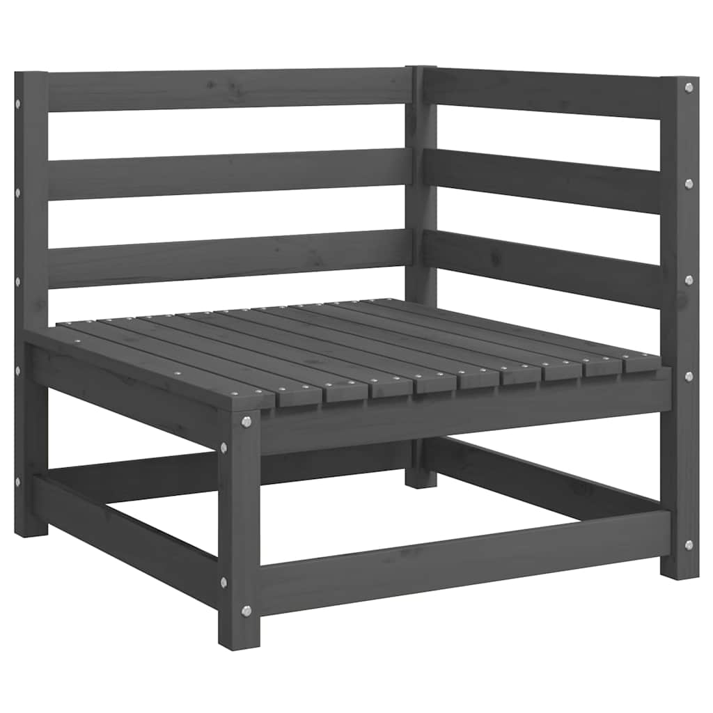 Thumbnail - vidaXL Gartensofa 2-Sitzer mit Kissen Grau Kiefer Massivholz