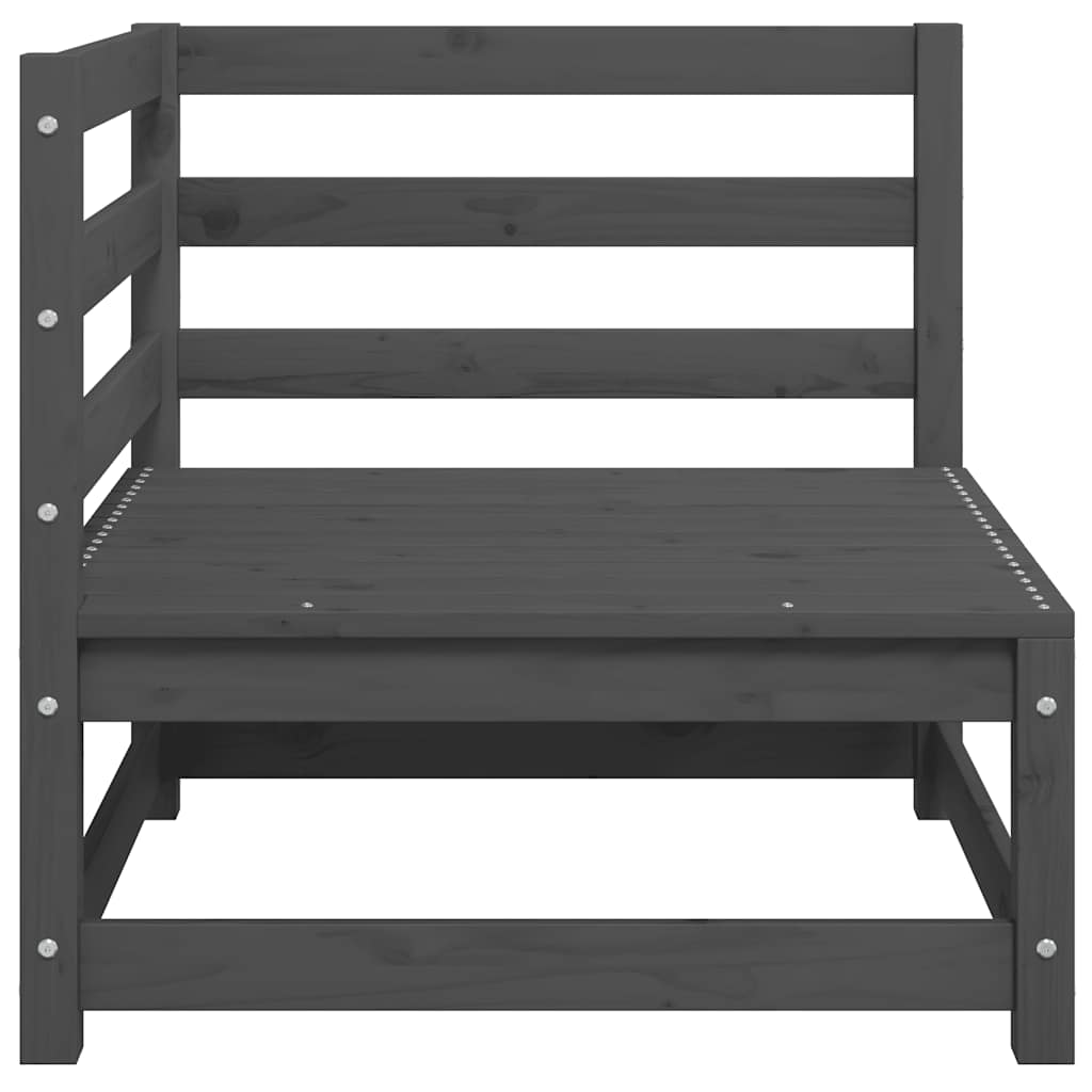 Thumbnail - vidaXL Gartensofa 2-Sitzer mit Kissen Grau Kiefer Massivholz