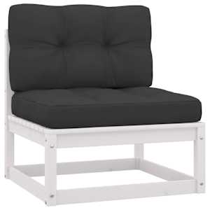 vidaXL Canap&eacute;s centraux de jardin coussins anthracite 2 pcs