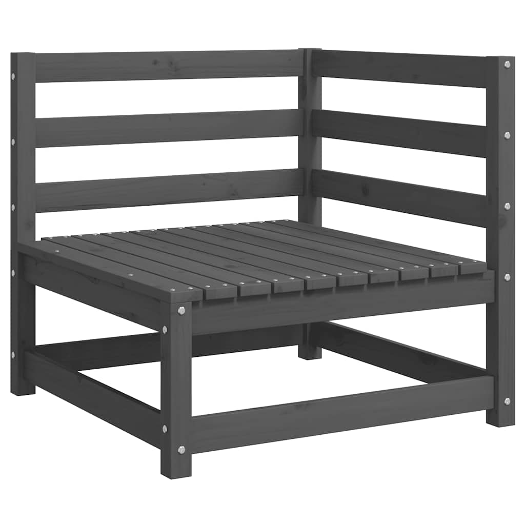 Thumbnail - vidaXL 2-tlg. Garten-Lounge-Set mit Kissen Grau Kiefer Massivholz