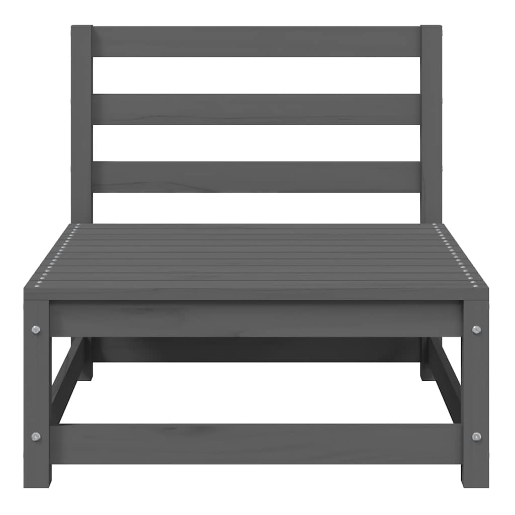 Thumbnail - vidaXL 2-tlg. Garten-Lounge-Set mit Kissen Grau Kiefer Massivholz
