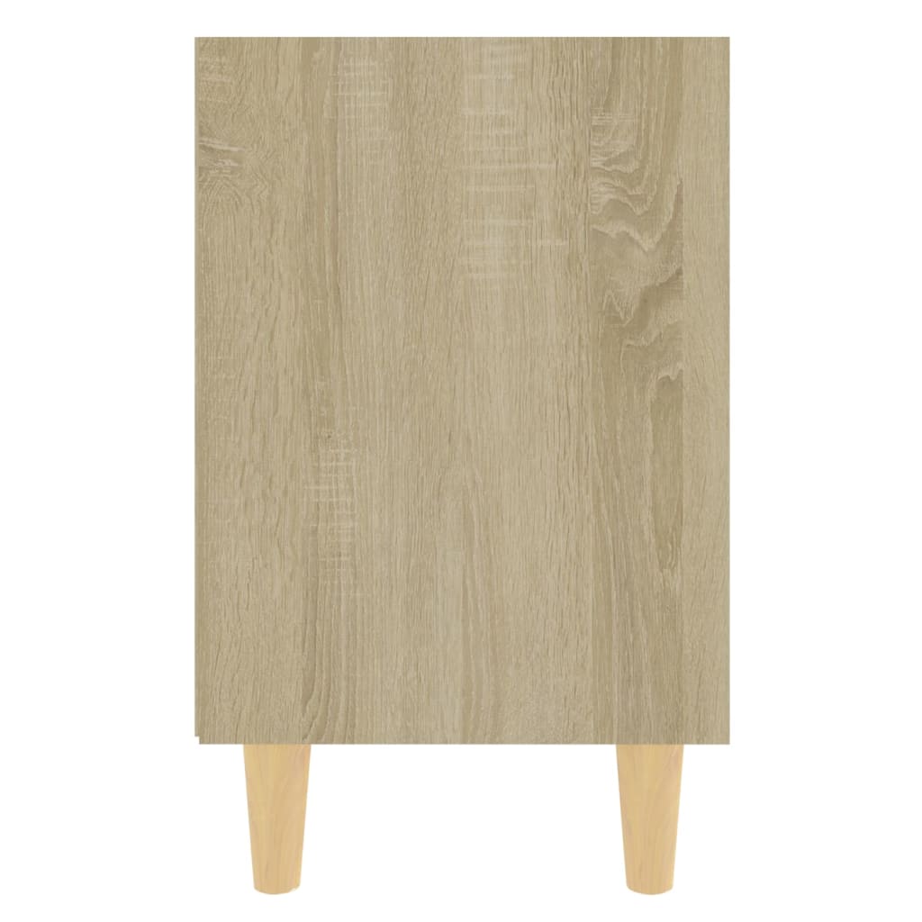  Nočný stolík s nohami z masívneho dreva dub sonoma 40x30x50 cm