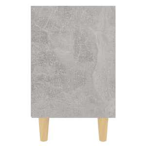 Noční stolky s nohami z masivu 2 ks betonově šedé 40x30x50 cm - obrázek 6