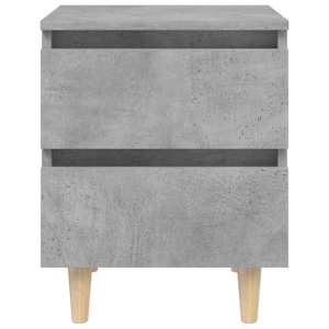 Noční stolky s nohami z borovice 2 ks betonově šedé 40x35x50 cm - obrázek 4