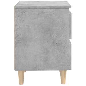 Noční stolky s nohami z borovice 2 ks betonově šedé 40x35x50 cm - obrázek 5