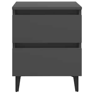 vidaXL Nattbord gr&aring; 40x35x50 cm konstruert tre