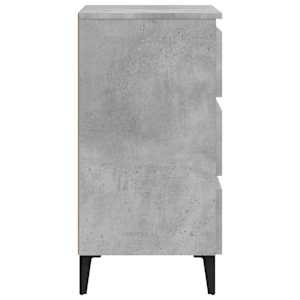 Noční stolek s kovovými nohami 2 ks betonově šedý 40x35x69 cm - obrázek 8