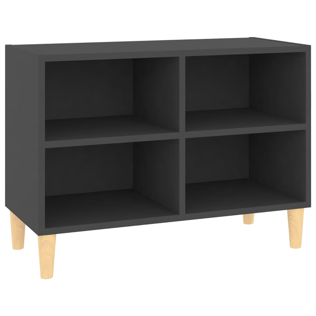 

vidaXL TV Cabinet with Solid Wood Legs Gray 27.4"x11.8"x19.7"