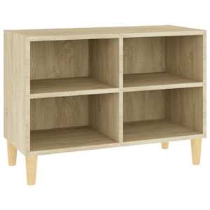 vidaXL puitjalgadega telerikapp, Sonoma tamm, 69,5x30x50 cm