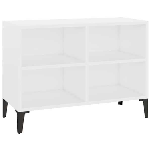 vidaXL metalljalgadega telerikapp, valge, 69,5x30x50 cm