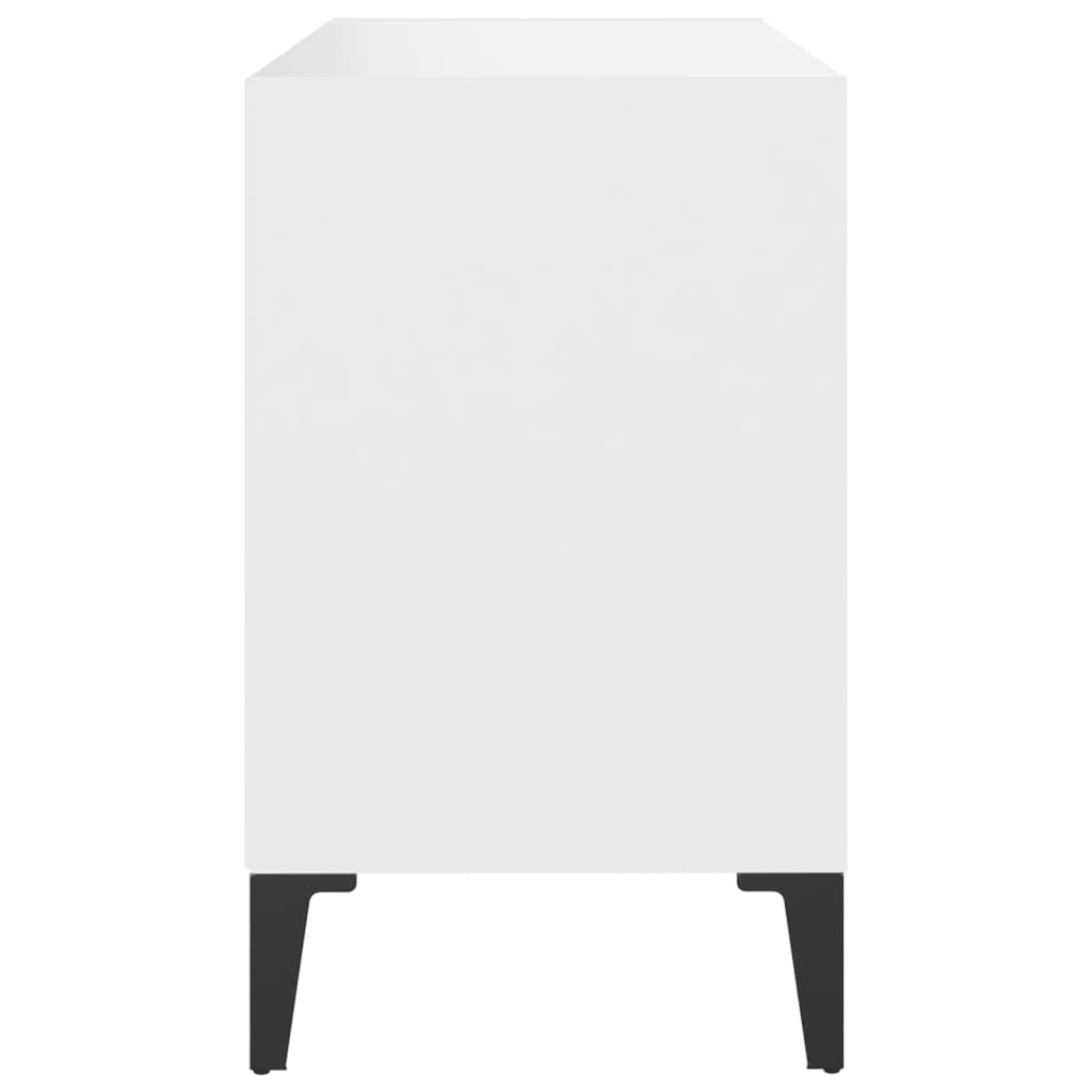 TV-Schrank mit Metallbeinen Weiß 69,5x30x50cm
