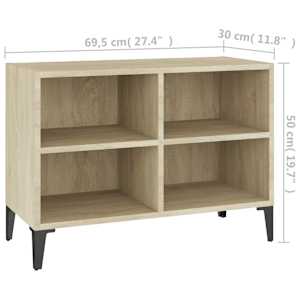 TV stolek s kovovými nohami dub sonoma 69,5 x 30 x 50 cm - obrázek 6