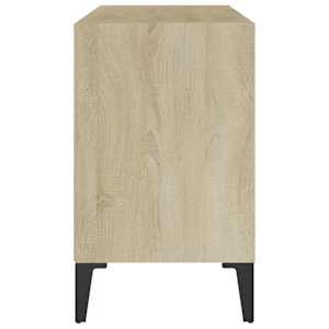 TV stolek s kovovými nohami bílý a dub sonoma 69,5 x 30 x 50 cm - obrázek 5