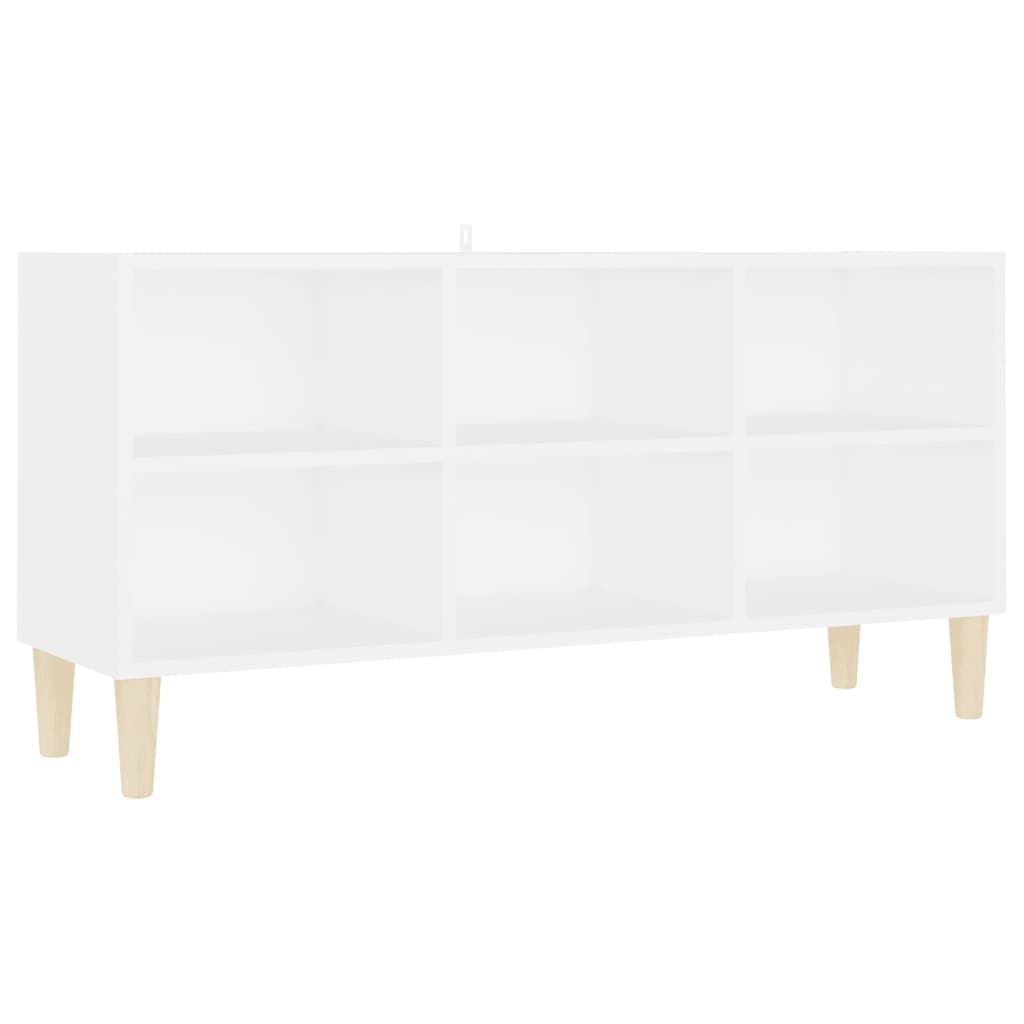 

vidaXL TV Cabinet with Solid Wood Legs White 40.7"x11.8"x19.7"