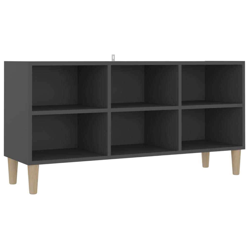 

vidaXL TV Cabinet with Solid Wood Legs Gray 40.7"x11.8"x19.7"