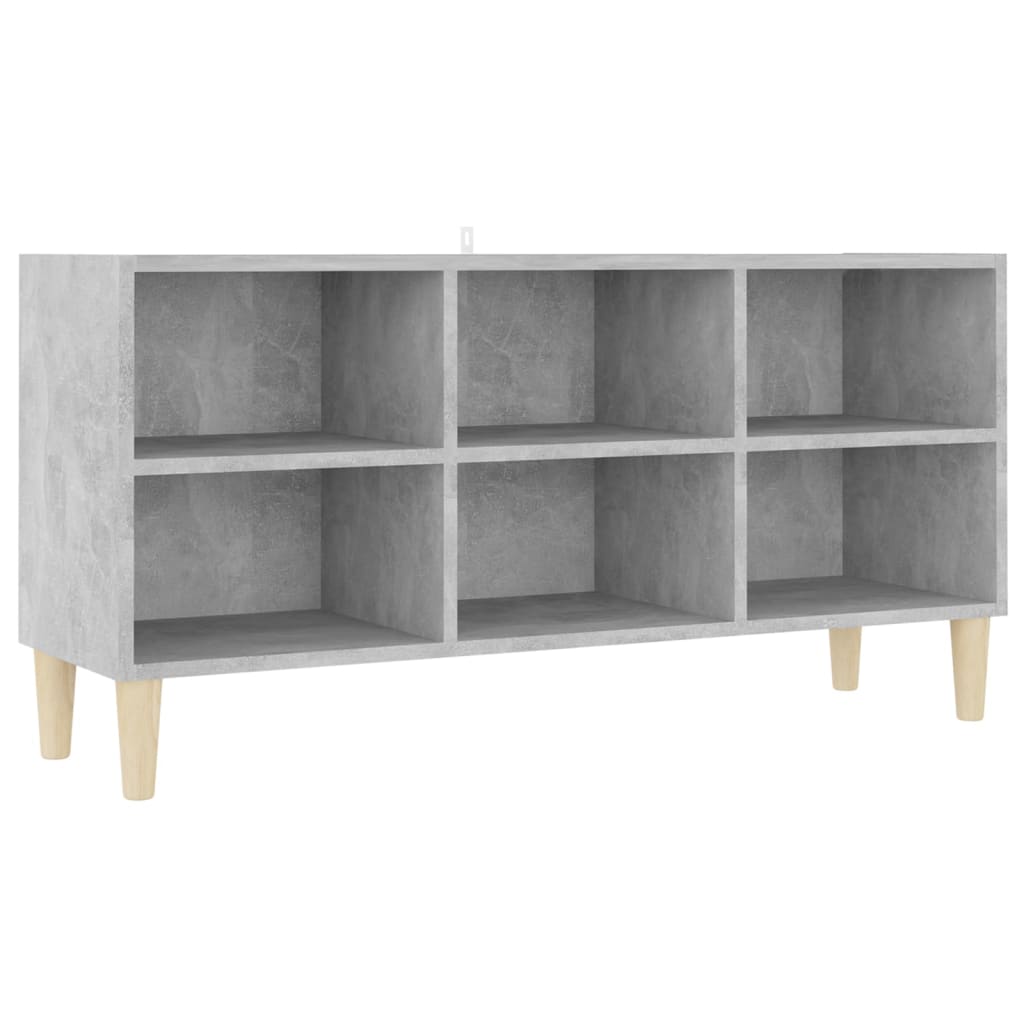 

vidaXL TV Cabinet with Solid Wood Legs Concrete Gray 40.7"x11.8"x19.7"