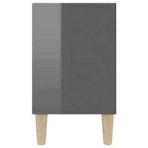 TV stolek masivní dřevěné nohy vysoký lesk šedý 103,5x30x50cm - obrázek 5