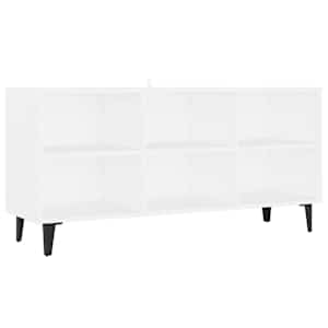TV stolek s kovovými nohami bílý 103,5 x 30 x 50 cm - obrázek 2
