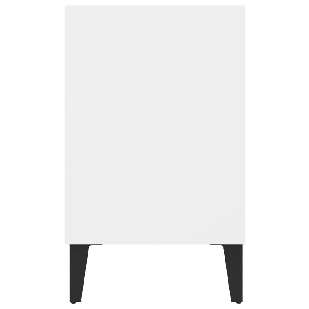 TV-Schrank mit Metallbeinen Weiß 103,5x30x50 cm