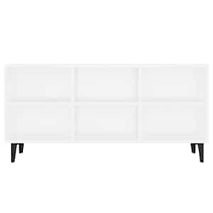 TV stolek s kovovými nohami bílý 103,5 x 30 x 50 cm - obrázek 4