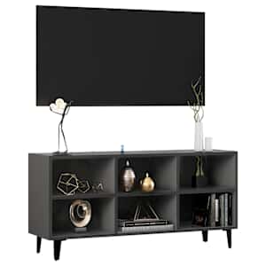 vidaXL Έπιπλο Τηλεόρασης Καπνιστή Γκρι 69,5x30x50 εκ Μεταλλικά Πόδια