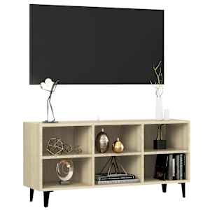 TV stolek s kovovými nohami dub sonoma 103,5 x 30 x 50 cm - obrázek 3