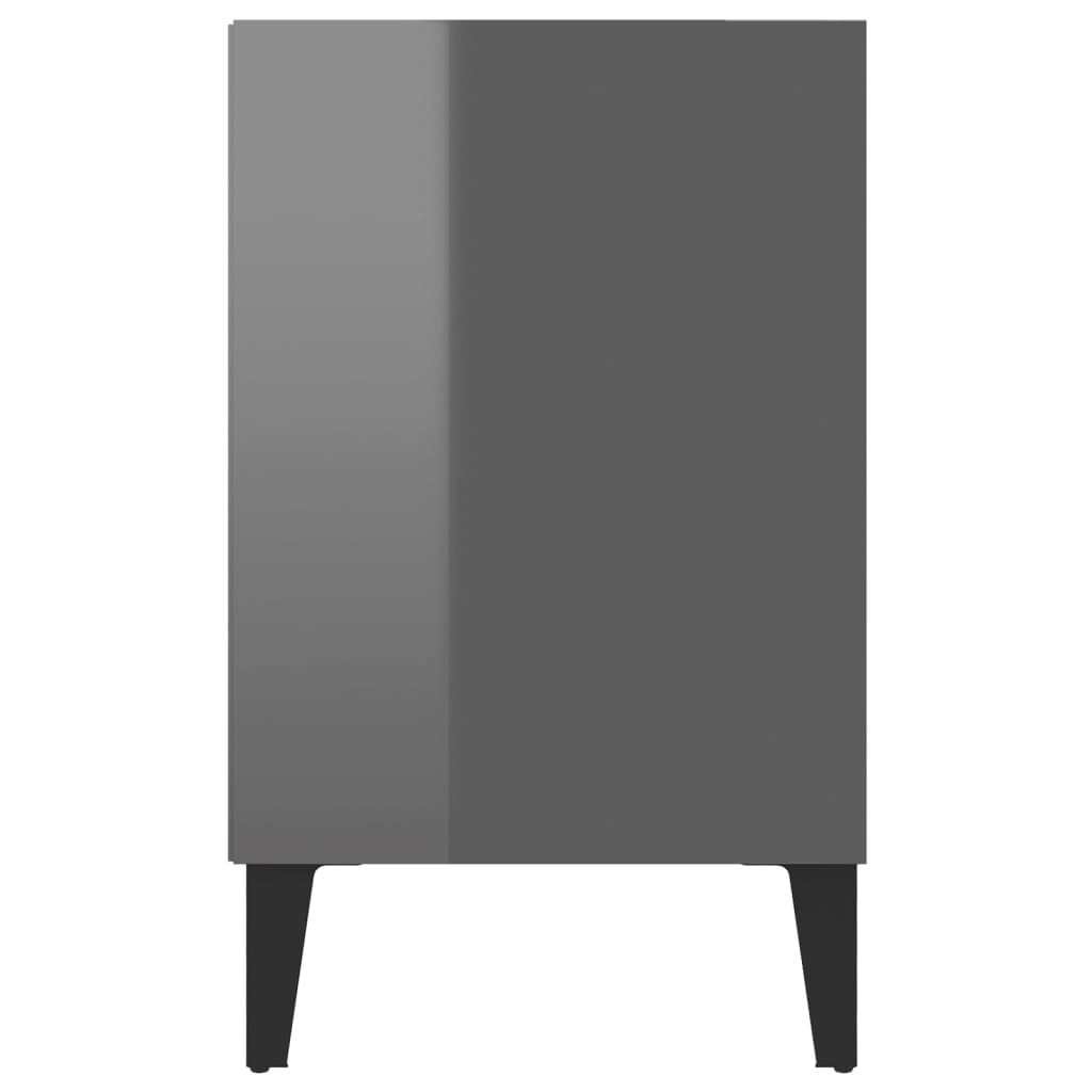 Meuble TV avec pieds en métal Gris brillant 103,5x30x50 cm | meublestv.fr 6