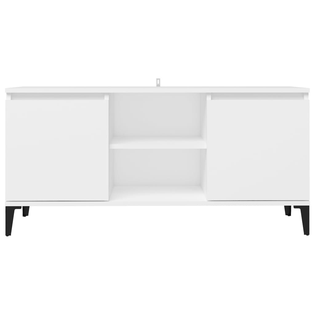 Meuble TV avec pieds en métal Blanc 103,5x35x50 cm | meublestv.fr 6
