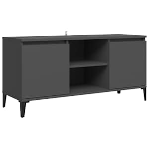 TV stolek s kovovými nohami šedý 103,5 x 35 x 50 cm - obrázek 2