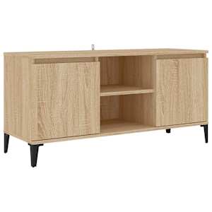 vidaXL metalljalgadega telerikapp, Sonoma tamm, 103,5 x 35 x 50 cm