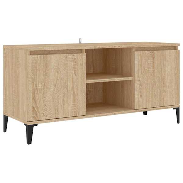 vidaXL metalljalgadega telerikapp, Sonoma tamm, 103,5 x 35 x 50 cm